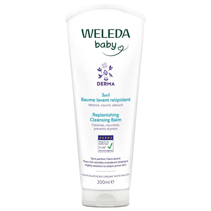 Weleda Baby Derma Baume Lavant Relipidant 3en1 200ml - Univers Pharmacie