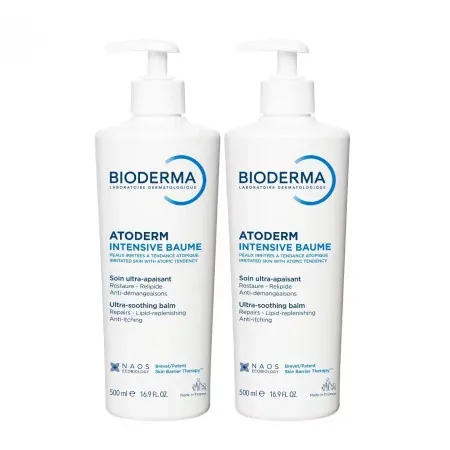 Bioderma Atoderm Intensive Baume Soin Ultra-apaisant 2X500ml - Univers Pharmacie