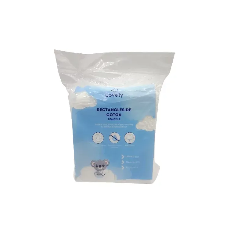 Love'ly Rectangles de Coton Douceur X180 - Univers Pharmacie