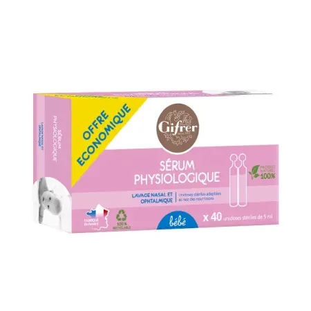 Gifrer Sérum Physiologique 40X5ml - Univers Pharmacie