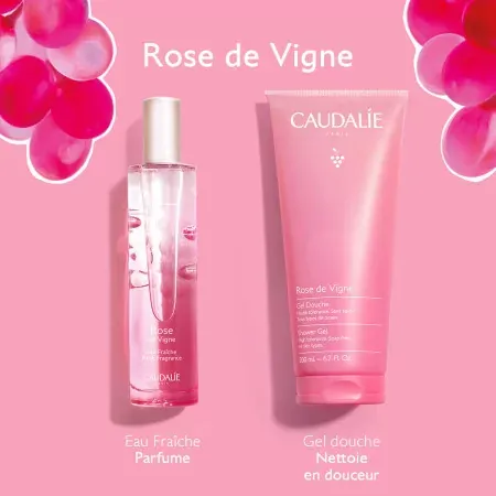 Caudalie Coffret de Noël Rose de Vigne 6 Univers Pharmacie - Univers Pharmacie