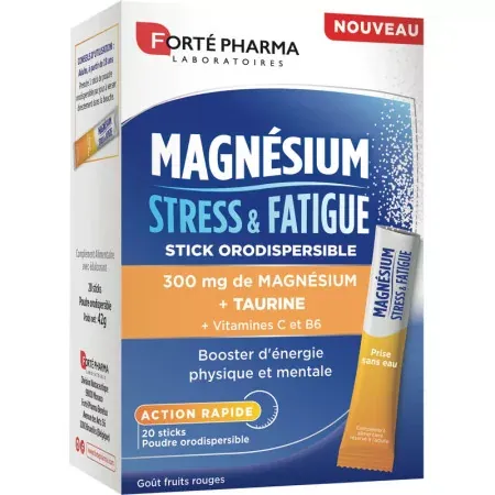 Forté Pharma Magnésium Stress & Fatigue 20 sticks - Univers Pharmacie