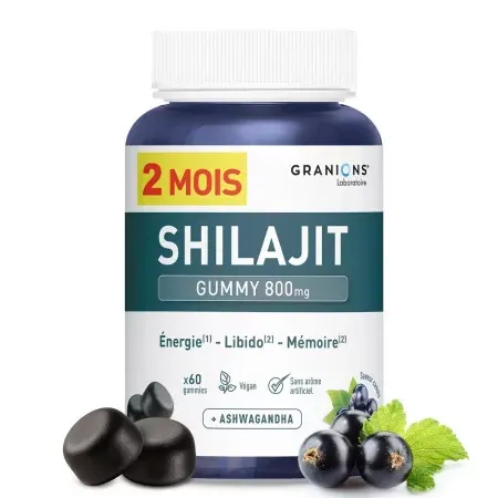 Granions Shilajit Gummy 800mg X60 - Univers Pharmacie