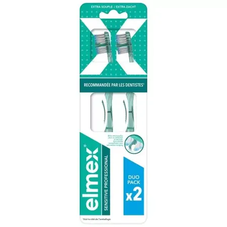 Elmex Sensitive Professional Brosses à Dents Extra Souple X2 - Univers Pharmacie