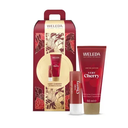 Weleda Coffret Very Cherry Stick Lèvres 4,8g + Crème mains 50ml - Univers Pharmacie
