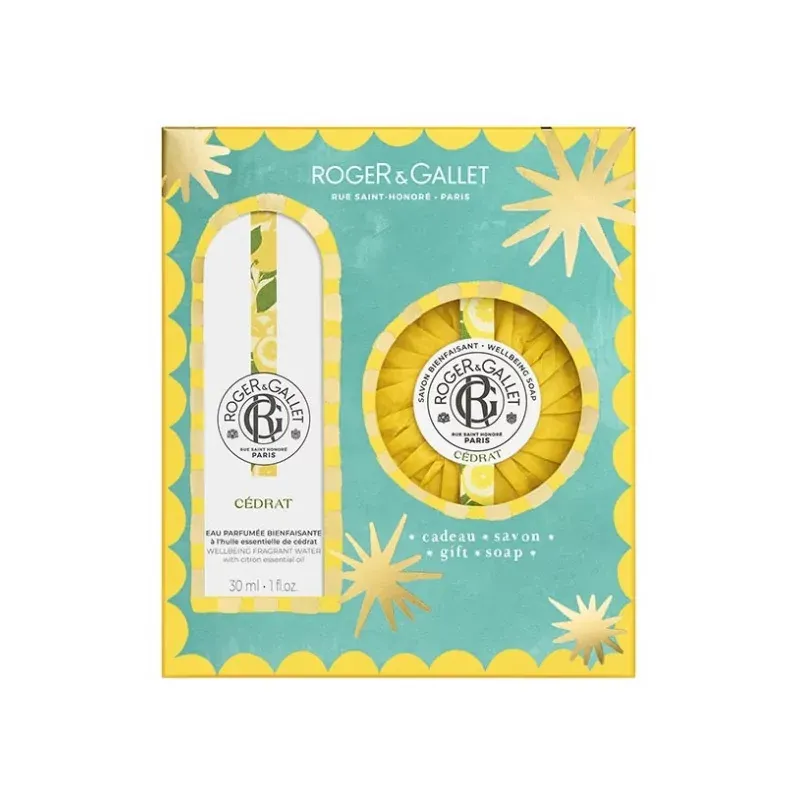 Roger&Gallet Coffret Eau Parfumée 30ml+ Savon Bienfaisant Cédrat 100g - Univers Pharmacie