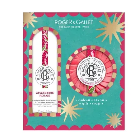 Roger&Gallet Coffret Eau Parfumée 30ml+ Savon Bienfaisant Gingembre Rouge100g - Univers Pharmacie