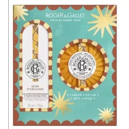 Roger&Gallet Coffret Eau Parfumée 30ml+ Savon Bienfaisant Bois d'Orange 100g - Univers Pharmacie