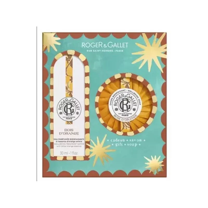 Roger&Gallet Coffret Eau Parfumée 30ml+ Savon Bienfaisant Bois d'Orange 100g - Univers Pharmacie