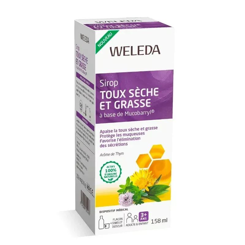 Weleda Sirop Toux Sèche et Grasse Mucobarryl 158ml - Univers Pharmacie