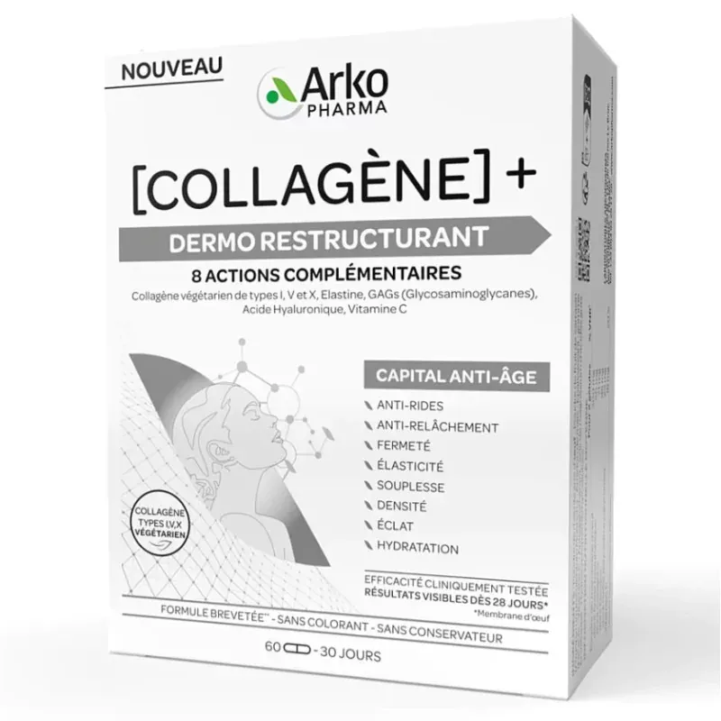 Arkopharma Collagène+ Dermo Restructurant 60 gélules - Univers Pharmacie