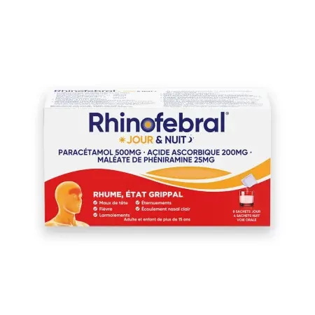 Rhinofebral Jour & Nuit 12 sachets - Univers Pharmacie