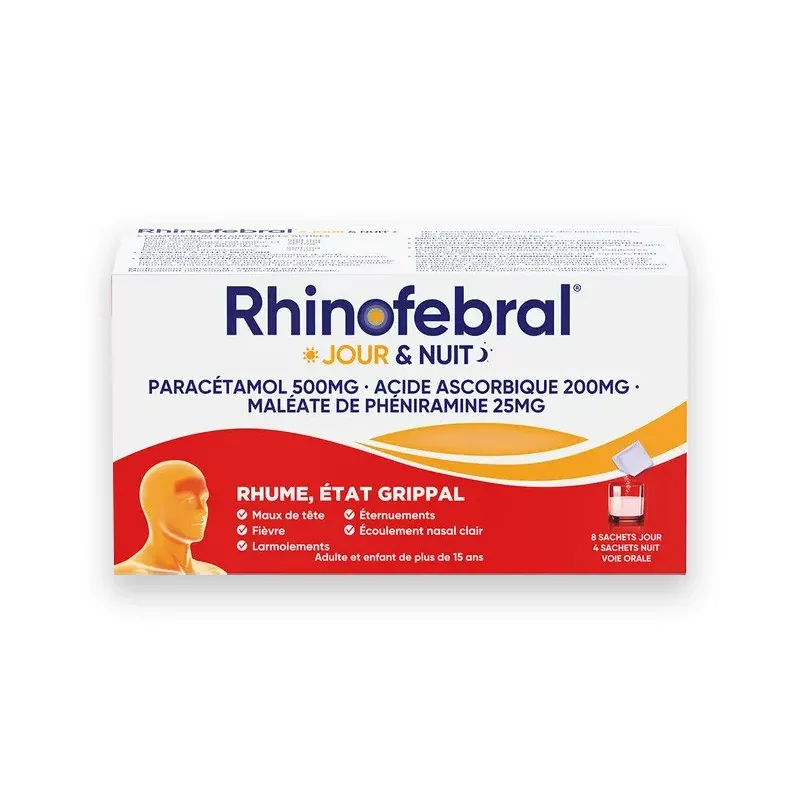 Rhinofebral Jour & Nuit 12 sachets - Univers Pharmacie