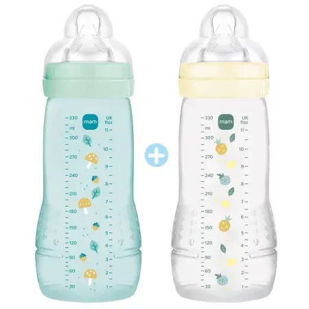 MAM Easy Active Biberon 2ème Âge Ice Pearl 2X330ml - Univers Pharmacie