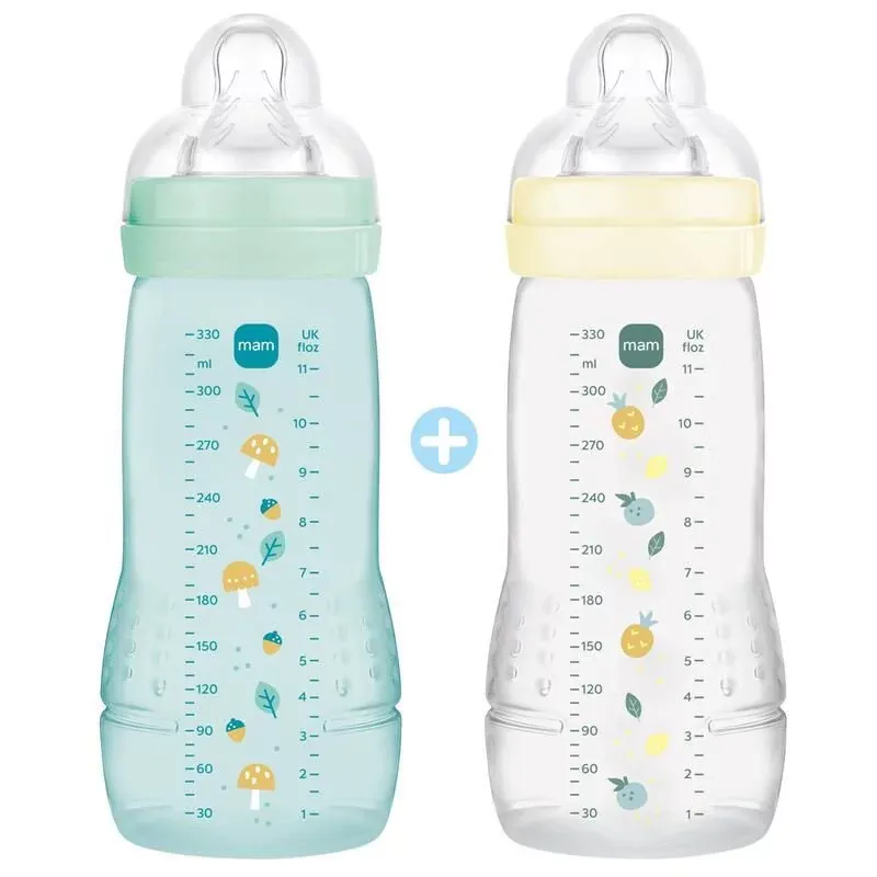 MAM Easy Active Biberon 2ème Âge Ice Pearl 2X330ml - Univers Pharmacie