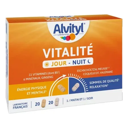 Alvityl Vitalité Jour-Nuit 2X20 comprimés - Univers Pharmacie