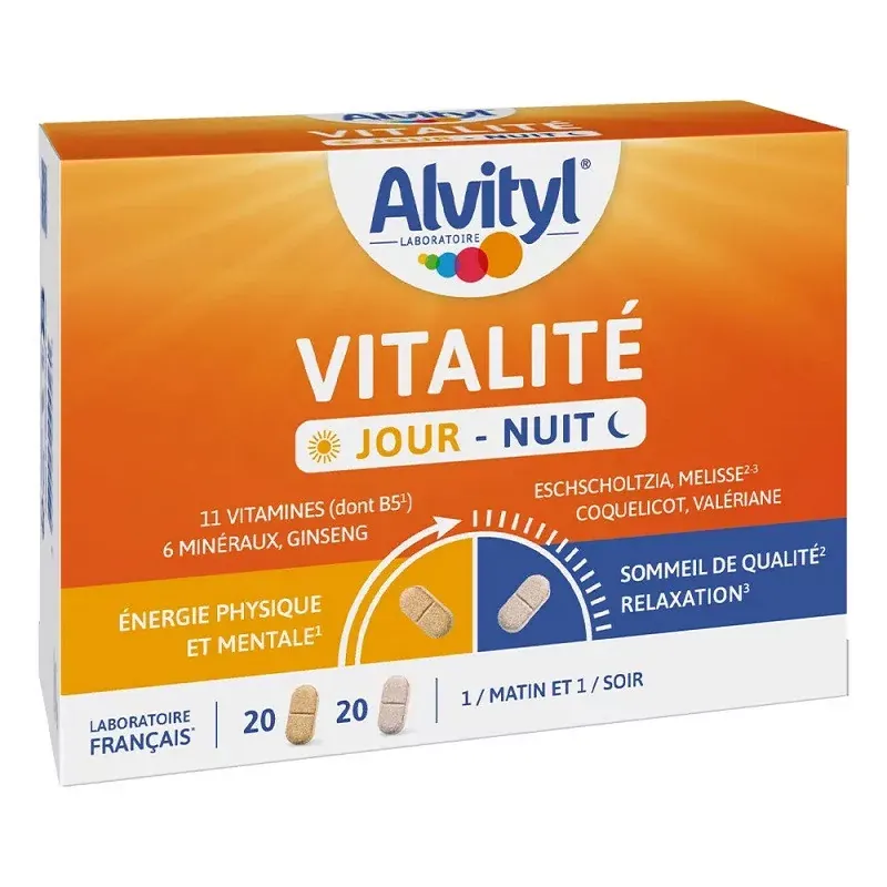 Alvityl Vitalité Jour-Nuit 2X20 comprimés - Univers Pharmacie
