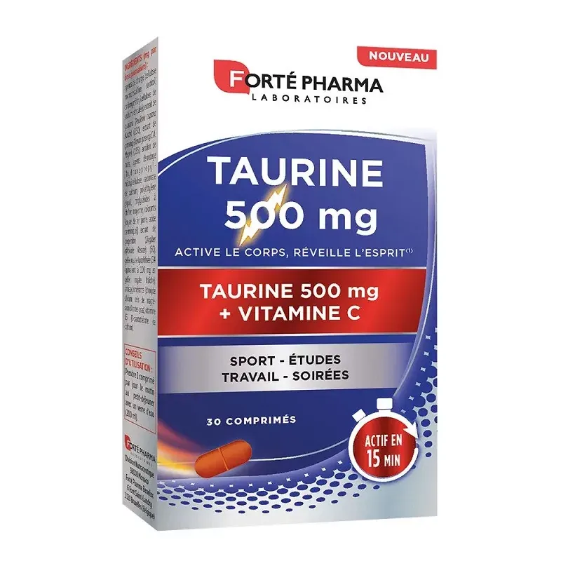 Forté Pharma Taurine 500mg 30 comprimés - Univers Pharmacie