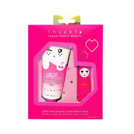 Inuwet Coffret Crème Mains & Baume à Lèvres Cerise - Univers Pharmacie