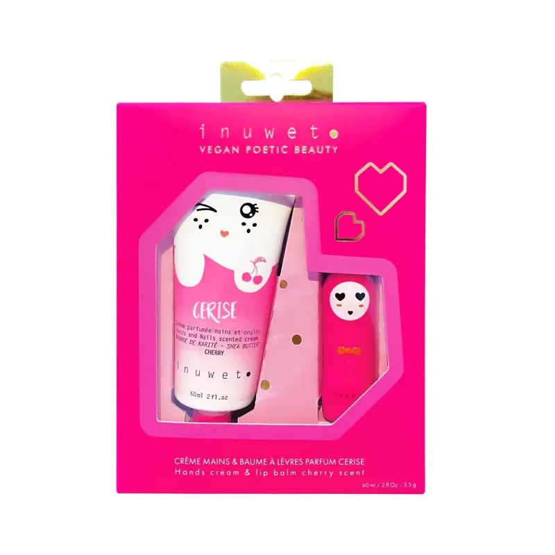 Inuwet Coffret Crème Mains & Baume à Lèvres Cerise - Univers Pharmacie