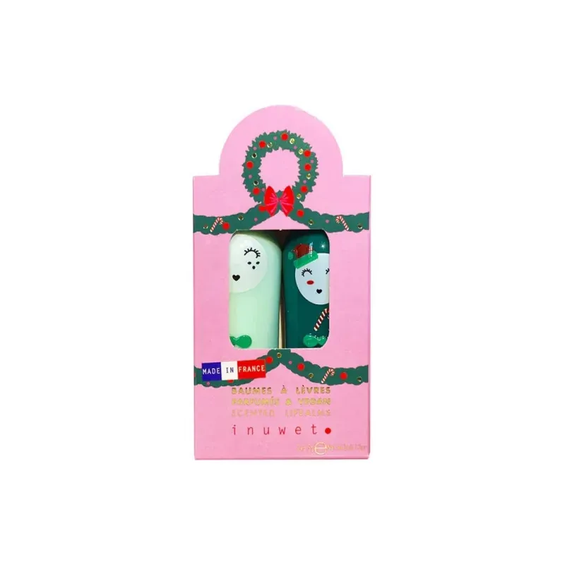 Inuwet Duo Baumes à Lèvres Parfumés Star Sequins Pomme & Cerise 2x3,5g  - Univers Pharmacie
