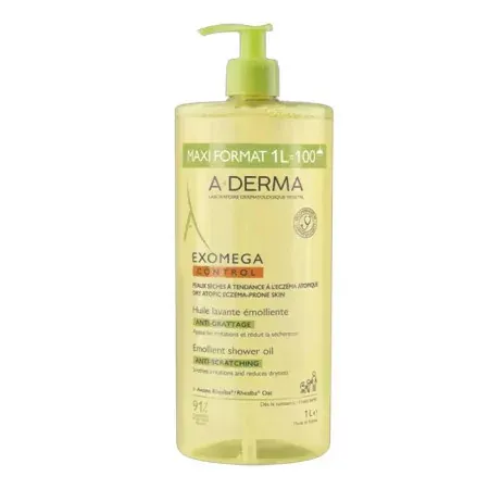 A-Derma Exomega Control Huile Lavante Émolliente 1L - Univers Pharmacie