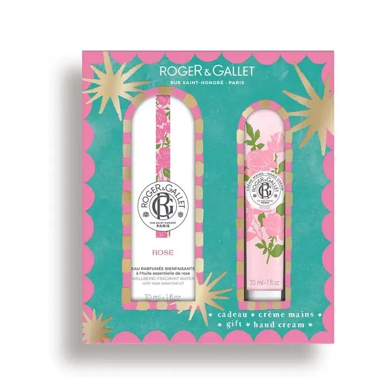 Roger&Gallet Coffret Rose Eau Parfumée Bienfaisante 30ml + Crème Mains 30ml - Univers Pharmacie
