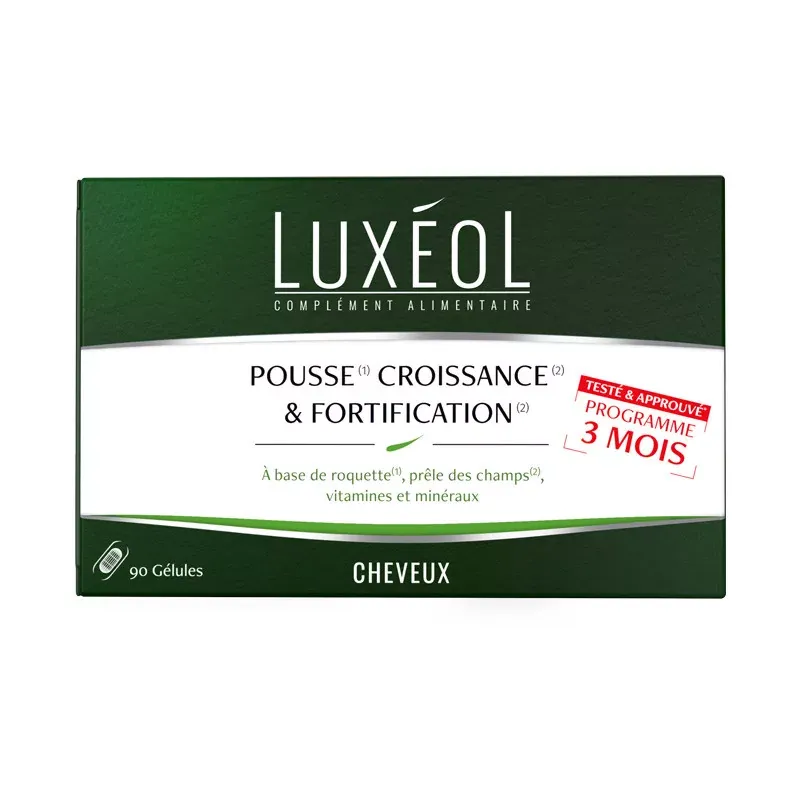 Luxéol Pousse Croissance & Fortification 90 gélules - Univers Pharmacie