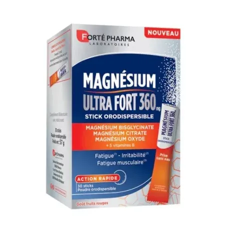 Forté Pharma Magnésium Ultra Fort 360mg 30 sticks - Univers Pharmacie