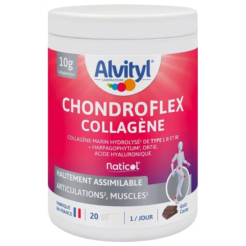 Alvityl Chondroflex Collagène Goût Cacao 220g - Univers Pharmacie