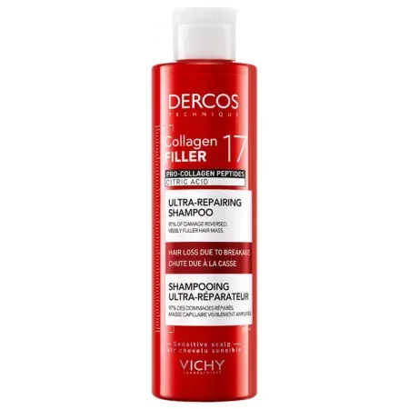 Vichy Dercos Collagen Filler 17 Shampooing Ultra-réparateur 200ml - Univers Pharmacie