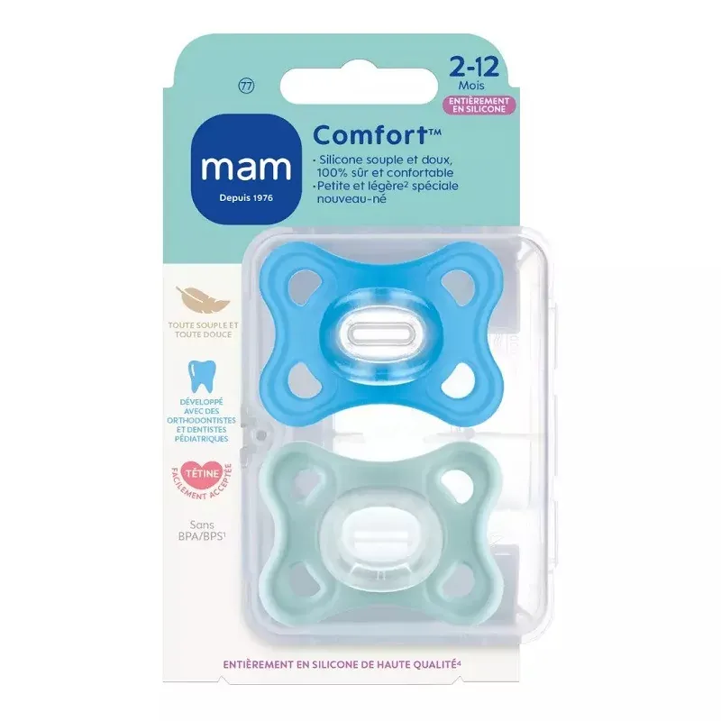 MAM Comfort Sucette 2-6 mois X2 - Univers Pharmacie