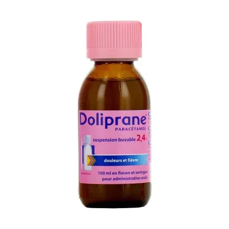 Doliprane Suspension Buvable Sans Sucre 2,4% Enfant - Flacon de 100ml
