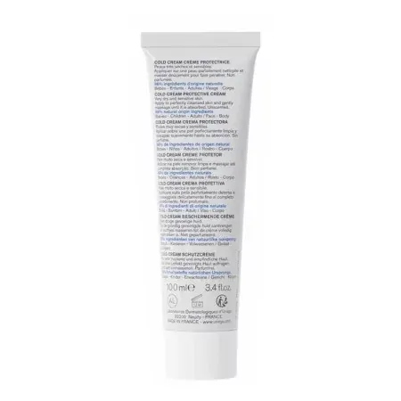 Uriage Cold Cream Crème Protectrice 100ml - Dos du tube