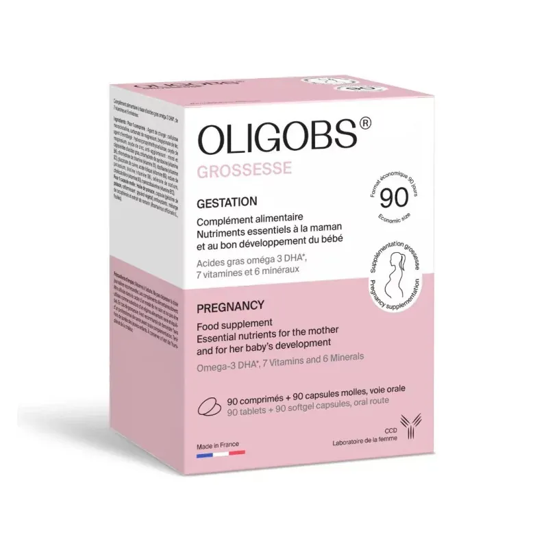 Oligobs Grossesse 90 comprimés + 90 capsules - Univers Pharmacie