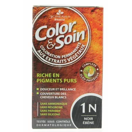 3 Chênes Color&Soin Coloration Permanente 1N Noir Ébène