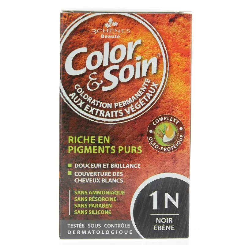 3 Chênes Color&Soin Coloration Permanente 1N Noir Ébène