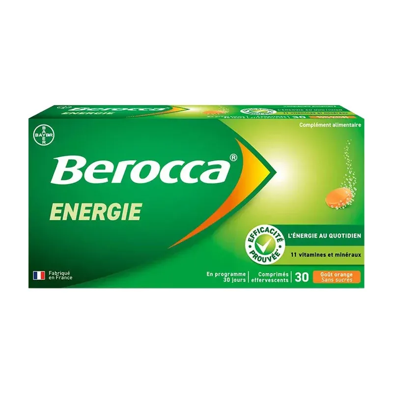 Berocca sans sucre 30 comprimés effervescents - Univers Pharmacie