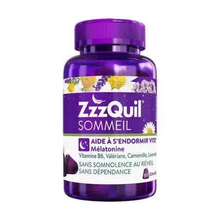 ZzzQuil Sommeil Arôme Fruits des Bois 60 gommes - Univers Pharmacie