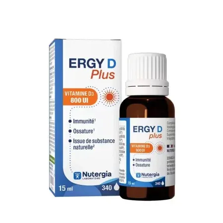 Ergy D Plus Vitamine D3 800UI 15ml - Univers Pharmacie