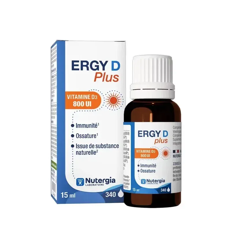 Ergy D Plus Vitamine D3 800UI 15ml - Univers Pharmacie