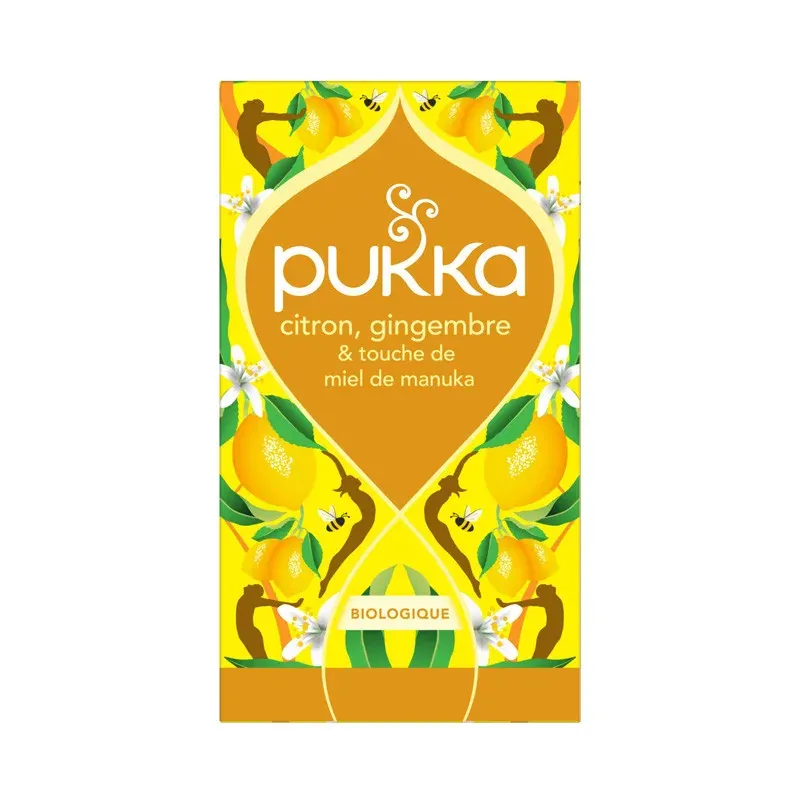Pukka Citron Gingembre et Miel de Manuka Biologique 20 sachets - Univers Pharmacie