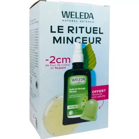 Weleda Le Rituel Minceur Huile de Massage Minceur + Ventouse anti-cellulite offerte - Univers Pharmacie