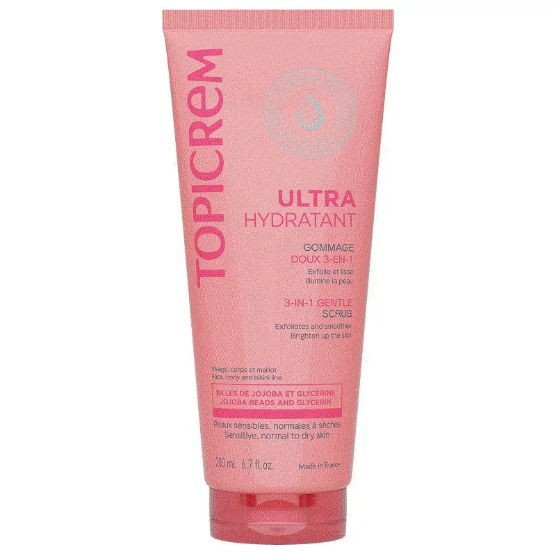 Topicrem Ultra Hydratant Gommage Doux 3-en-1 200ml - Univers Pharmacie