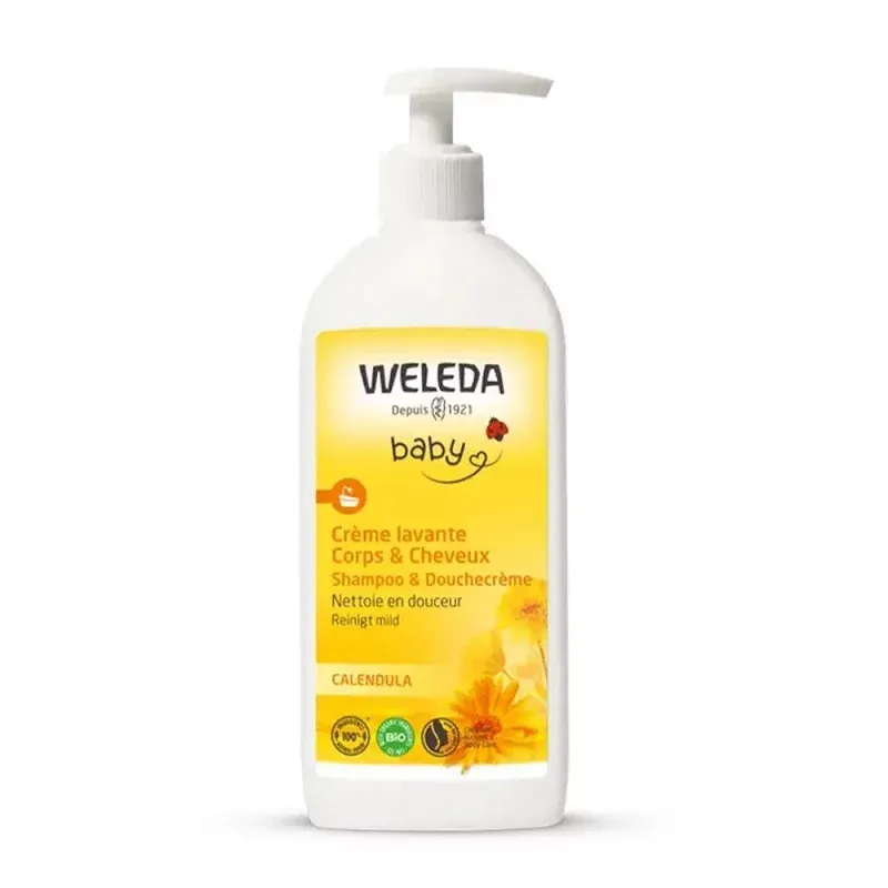 Weleda Bébé Crème Lavante Corps et Cheveux Calendula 400ml - Univers Pharmacie