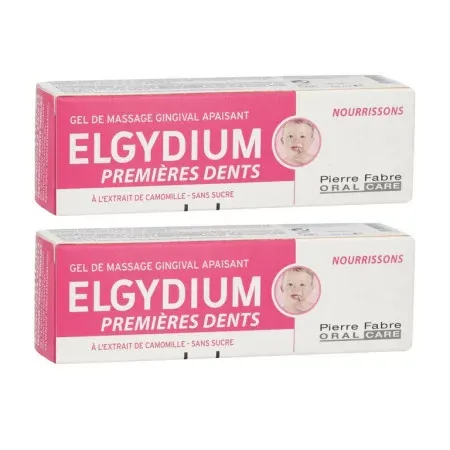 Elgydium Premières Dents Gel de Massage Gingival Apaisant 2X15ml - Univers Pharmacie