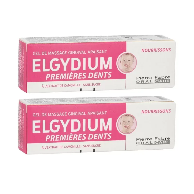 Elgydium Premières Dents Gel de Massage Gingival Apaisant 2X15ml - Univers Pharmacie