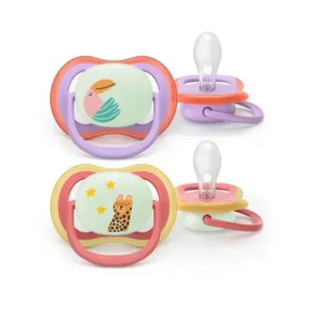 Avent Ultra Air Night Time Sucettes Orthodontiques +18 Mois X2 - Univers Pharmacie