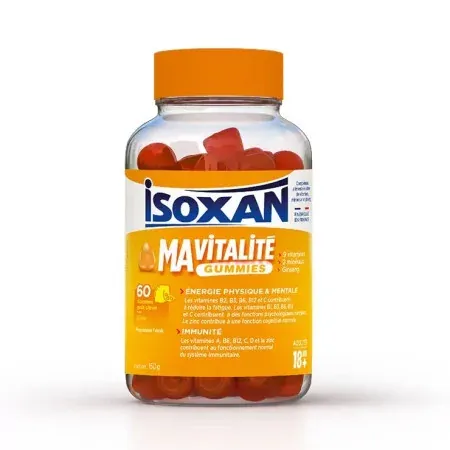 Isoxan Ma Vitalité Adultes Goût Citron 60 gummies - Univers Pharmacie