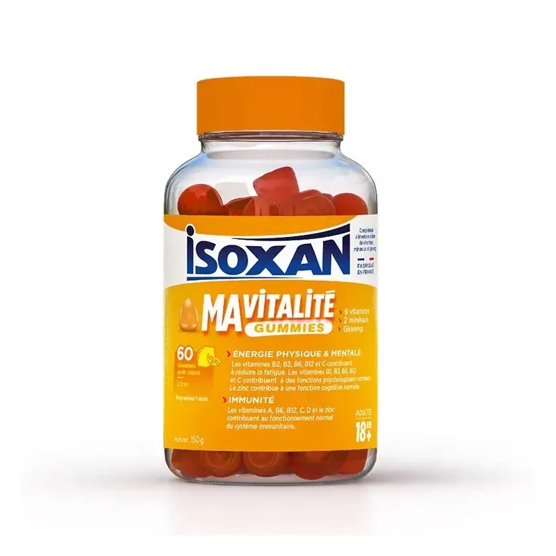 Isoxan Ma Vitalité Adultes Goût Citron 60 gummies - Univers Pharmacie